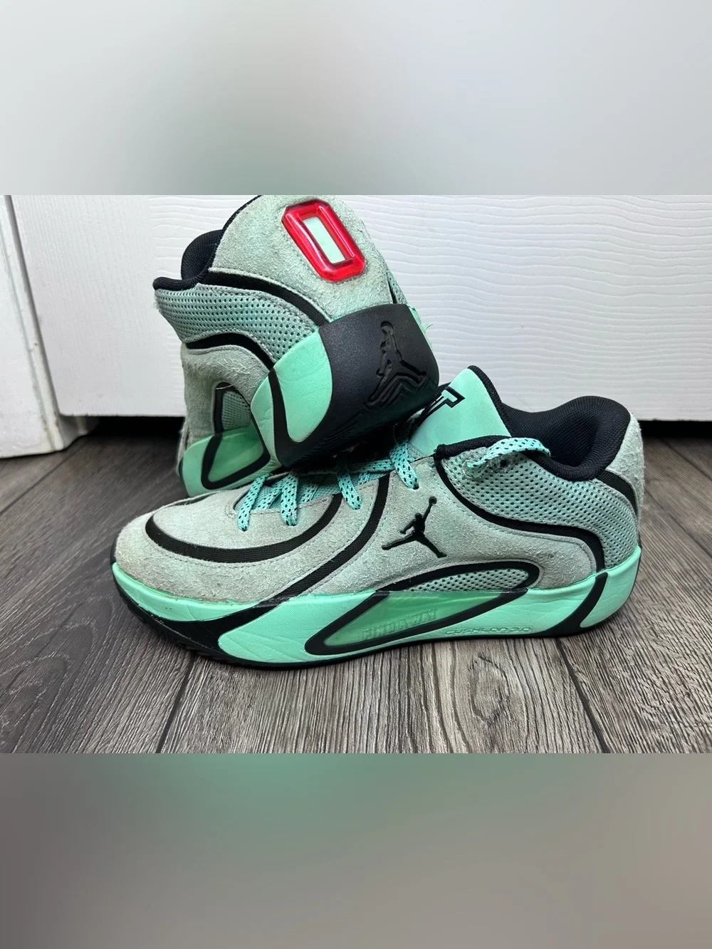 Jordan Tatum 4 Green Glow US 7.5 Basketball Sneakers